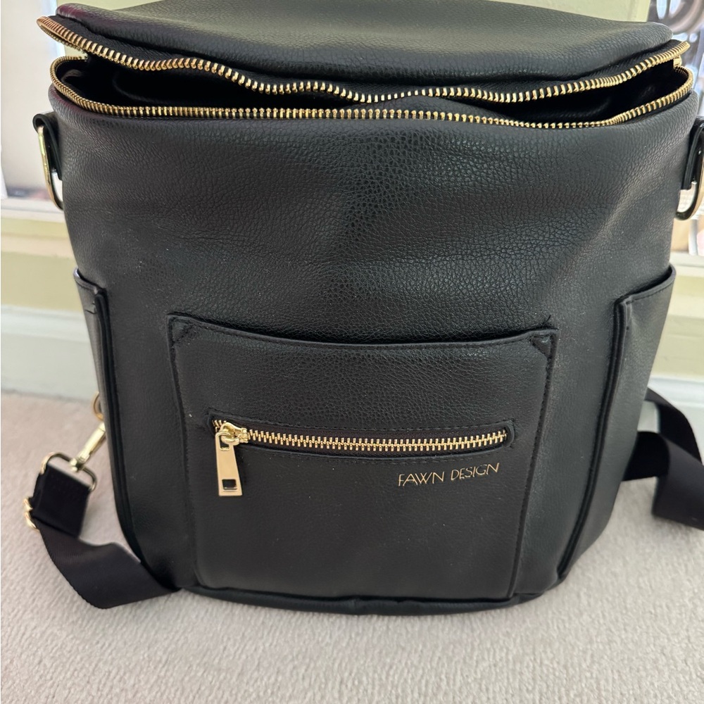 Fawn Design Mini Black Diaper Bag